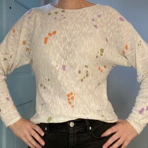 Mystree Long Sleeve Top with Splatter Accents